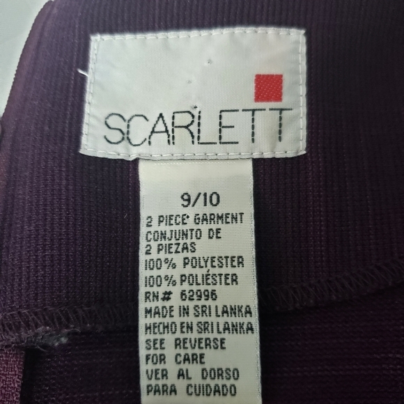 Scarlett Plum Color Sleeveless Crew Neck Purple Pencil Women's  Dress Size 9 - Picture 8 of 9